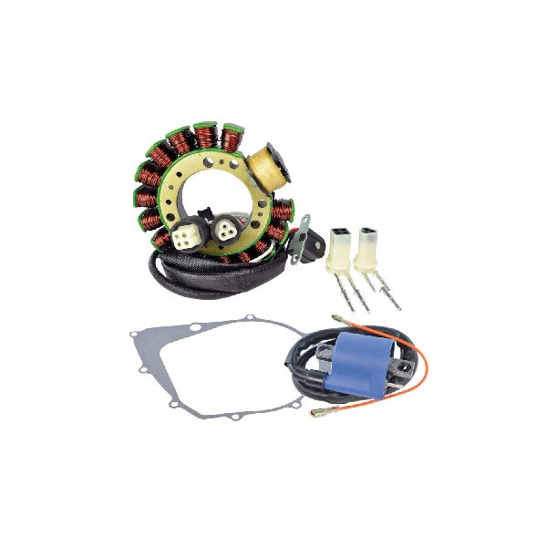 RM22863 | Kit Stator + External Ignition Coil + Crankcase Cover Gasket for Yamaha YFM 350 Warrior Moto 4 Big Bear 1990-1995 |