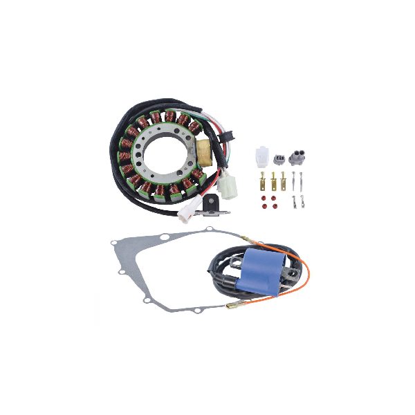 RM22862 | Kit Stator + Crankcase Cover Gasket + Ignition Coil for Yamaha YFM Kodiak Big Bear Moto 4 Warrior 350 400 1993-2001 |