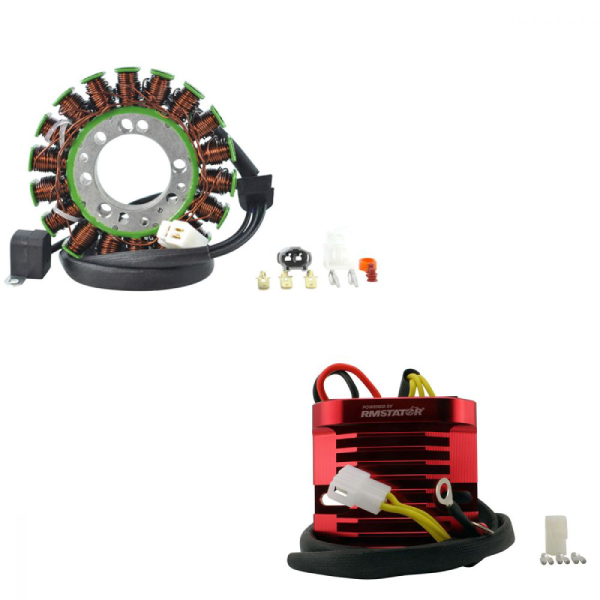 RMS900-107638 | Stator + Aluminum Machined Mosfet Regulator for Triumph Street Triple 675 R 2010-2020 OEM Repl. # T1300039 T1301234 |