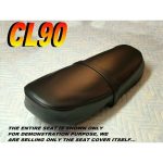12-200-060A | CL90 New Seat Cover Honda 1967-70 CL 90 Scrambler ALL BLACK |