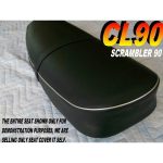 12-200-060B | CL90 New Seat Cover Honda 1967-70 CL 90 Scrambler Silver Piping |