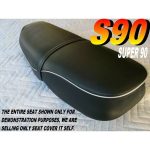 12-200-068B | S90 & CS90 New Seat Cover Honda 1964-69 Silver Piping |