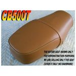 12-200-187A | CB500T 1975-76 Seat Cover For Honda CB500 TWIN CB500T0 CB500 T Brown DOHC |