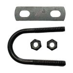 030-1007B | Round U Bolt 1/4 X 1 X 2 Black