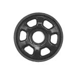 04-500-17 | Black Spoked Idler Wheel 5.12 O.D x .984 I.D x 6005 Bearing