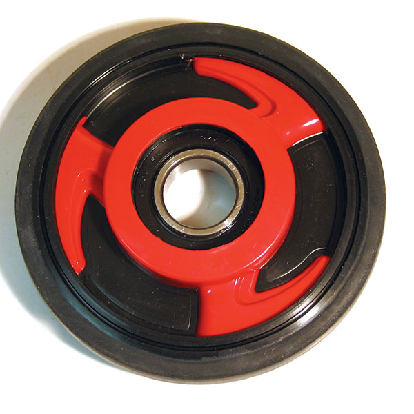 043-3701 043-3701 | Idler Wheel Yamaha Red 7.000 O.D x 0.787 I.D (Plastic/Rubber w/Bearing) - Image 1