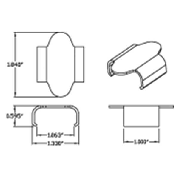 080-2020 080-2020 | Snow Track Replacement Track Clip Wide Arctic Cat/Bombardie/Yamaha - Image 1