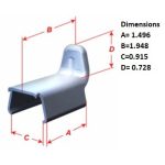 04-150-02 | kawasaki - sno jet- Moko-ski -Ski-doo Track Clip L Wide