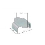 012-0117 | Track clip Guide A 0.798 x B 1.500 x C 1.063x D flat Dimensions