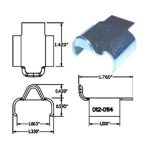012-0114 | Track clip Guide A 1.00 x B 1.73 x C 1.06x D 0.48 Dimensions