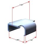 012-0112 | Track clip Guide A 1.00 x B 1.53 x C 1.00x D 0.48 Dimensions