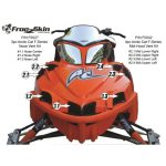 F0042 | Arctic Cat M/CF Mid-Hood Vents (4 Pc) - '05-'11 M-Series; '06-'11 Crossfire