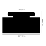 550-202 | Black Polaris Slider Length 45 Profile 6