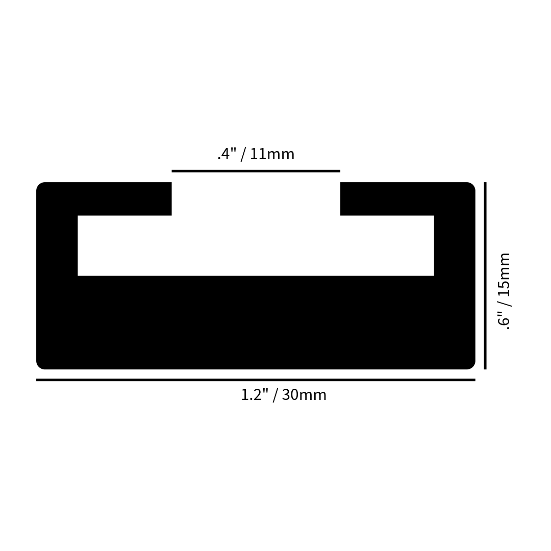 thumb_ss4_550-612 550-612 | Black Yamaha Slider Length 41.42 Profile 13 - Image 1