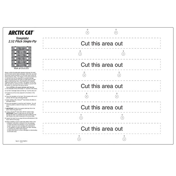252A-TEMP-4 252A-TEMP-4 | Heavy Card 252A Template - Image 1