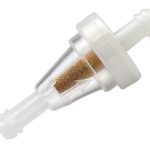 07-701 | Clear Filter Overall Diameter 0.88, Inlet/Outlet Diameter: 5/16, Fits Fuel Lines: 1/4, Length Between Hoses: 1