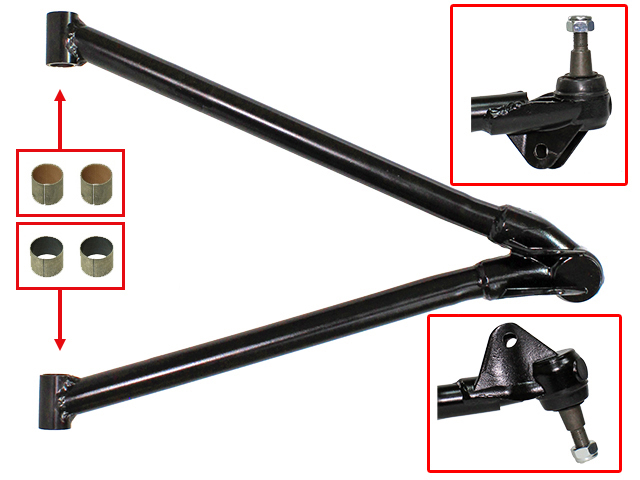 K8A_08-520-32 08-520-32 | Yamaha and Arctic Cat Lower A-Arms Right Ball Joints Permanently Fixed To A-Arms
Bushings Installed - Image 1