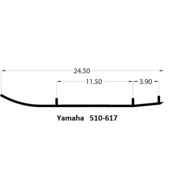 510-617 | Yamaha Wearbar  Length  25.375”, Stud 3