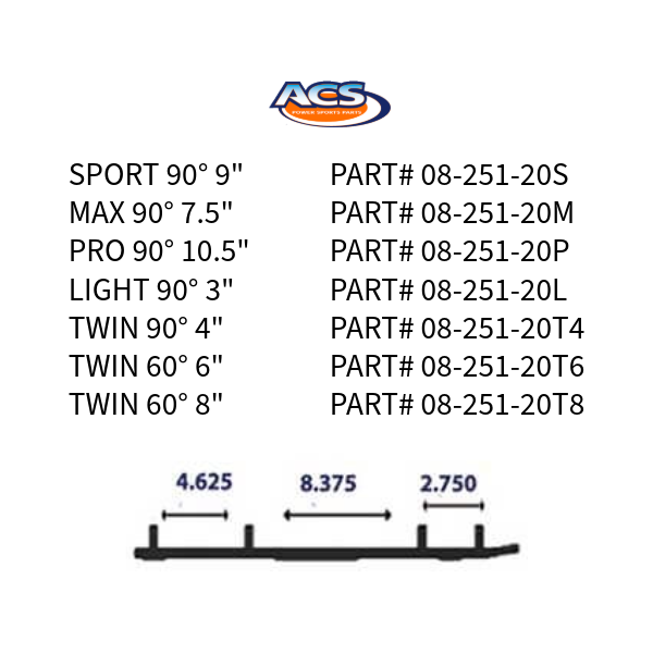 08-251-20L | Yamaha ACS Lite Carbide Runners