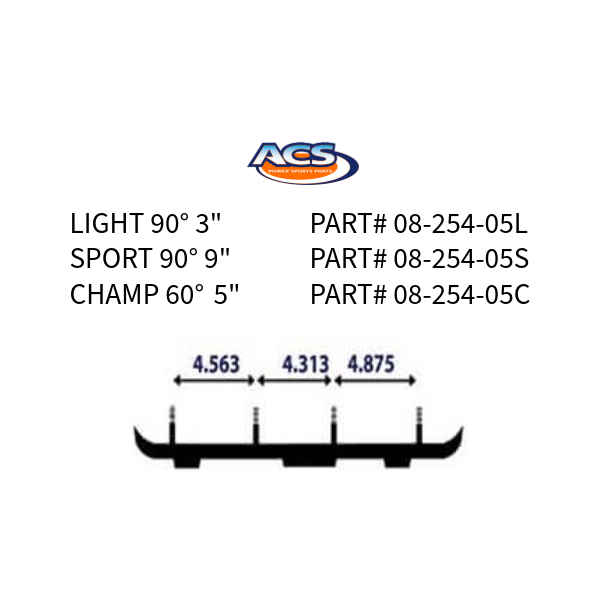 08-254-05L  |  Ski-doo ACS Lite Carbide Runners