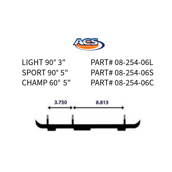 thumb_K8A_08-254-06S 08-254-06S | Ski Doo ACS Lite Sports Carbide Runner - Image 1