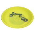 018-108-156 | Magnetic tray easy-to-see bright yellow dish; 5” diameter and 1’’ deep